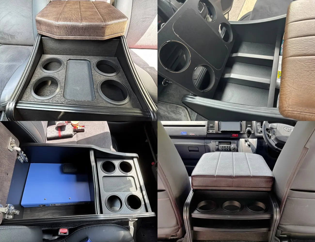 ２つの収納と多機能カップフォルダー